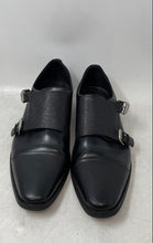 Load image into Gallery viewer, NXT Mens Black Leather Cap Toe Buckle Double Monk Strap Dress Shoes Size 8
