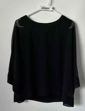 Load image into Gallery viewer, Zara Womens Black Sheer Long Sleeve Boat Neck Pullover Blouse Top Size XS
