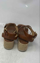 Load image into Gallery viewer, Michael Kors Womens Lynn Brown Leather Open Toe Espadrille Sandals Size 7.5M
