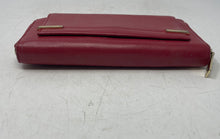 Load image into Gallery viewer, Vince Camuto Womens Red Credit Card Slots Zip-Around Wallet
