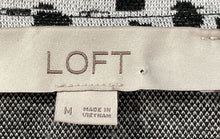 Load image into Gallery viewer, Loft Womens Black Gray Animal Print Short Sleeve Pullover Blouse Top Size M
