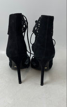 Load image into Gallery viewer, Schutz Womens Black Peep Toe Lace-Up Stiletto Strappy Heels Size 7.5 B
