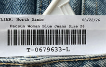 Load image into Gallery viewer, Pacsun Womens Blue Medium Wash Distressed Pockets Denim Mom Jeans Size 26
