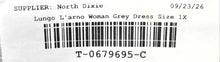Load image into Gallery viewer, Lungo L'arno Womens Gray 3/4 Sleeve Round Neck Pullover T-Shirt Dress Size 1X
