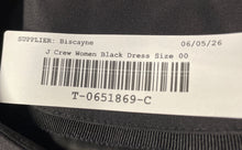 Load image into Gallery viewer, J.Crew Womens Black Short Sleeve Back Zipper Cocktail Sheath Dress Size 00

