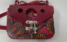 Load image into Gallery viewer, Unbranded Womens Red Floral Print Faux Leather Shoulder Strap Crossbody Bag
