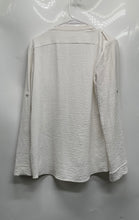 Load image into Gallery viewer, Calvin Klein Womens White Long Sleeve Button Front Blouse Top Size Medium
