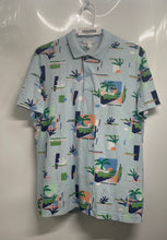 Load image into Gallery viewer, Lacoste Mens Multicolor Printed Short Sleeve Regular Fit Polo Shirt Size Large
