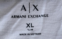 Load image into Gallery viewer, Armani Exchange Mens White Short Sleeve Crew Neck Slim Fit Graphic T-Shirt Sz XL
