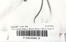 Load image into Gallery viewer, The Limited Womens White Regular Fit Back Zipper Straight &amp; Pencil Skirt Size 0
