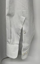 Load image into Gallery viewer, Calvin Klein Mens White Check Wrinkle Free Fresh Dress Shirt Size L 16-16.5
