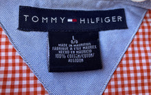 Load image into Gallery viewer, Tommy Hilfiger Mens Orange Printed Short Sleeve Button-Up Shirt Size Large
