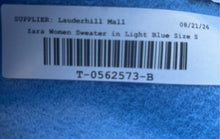 Load image into Gallery viewer, Zara Womens Light Blue Sleeveless Button Front Cardigan Sweater Size Small
