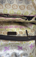Load image into Gallery viewer, Sigrid Olsen Womens Dark Brown Leather Pebbled Inner Pockets Shoulder Bag
