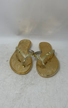Load image into Gallery viewer, Michael Kors Womens Emory Golden Monogram Slip-On Flat Flip-Flop Sandals Size 7M
