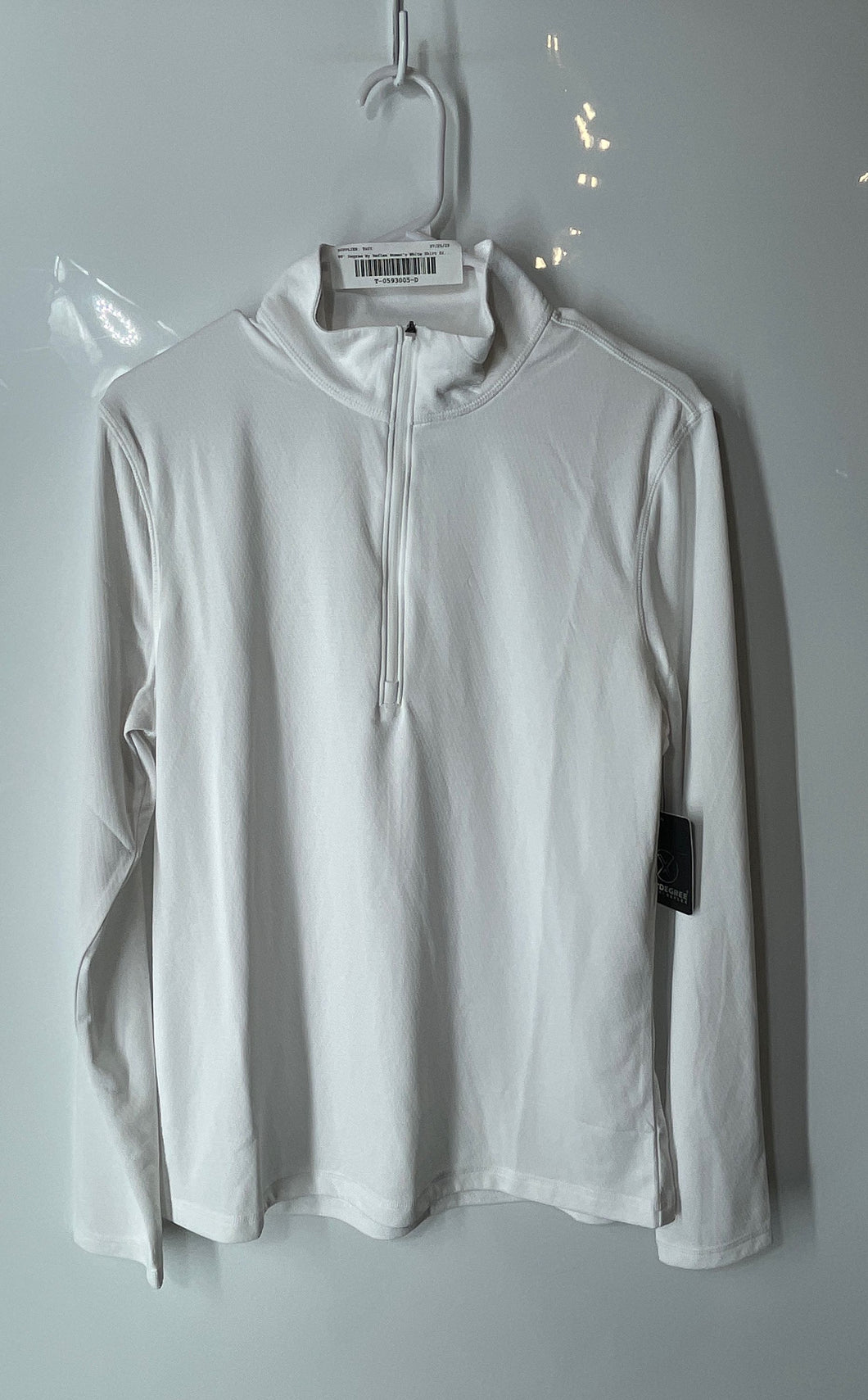 90 Degree By Reflex Womens White Long Sleeve Activewear Top Shirt Sz S With Tag