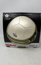 Load image into Gallery viewer, Wilson WSCR Outdoor Play Soccer Ball Size 5 With Durable Synthetic Leather Cover
