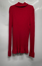Load image into Gallery viewer, Talbots Womens Red Knitted Ribbed Long Sleeve Pullover Sweater Size Large
