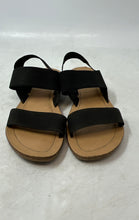 Load image into Gallery viewer, Universal Threads Womens Black Open-Toe Stretch Flat Slingback Sandals Size 6
