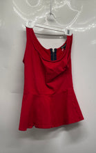 Load image into Gallery viewer, Express Womens Red Sleeveless Scoop Neck Back Zip Peplum Tank Top Size XS
