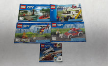 Load image into Gallery viewer, Lot Of 5 Pieces Lego Multicolor City English Manuals Instruction Books
