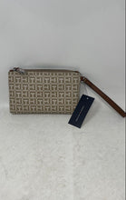 Load image into Gallery viewer, Tommy Hilfiger Womens Brown And Tan Monogram Plaque Wristlet Wallet With Tags
