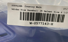 Load image into Gallery viewer, Adidas Blue Sporting Equipment Baseball Open Face JR Helmet Size 6 1/2"-7 1/8"
