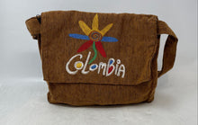 Load image into Gallery viewer, Columbia Womens Brown Embroidered Single Strap Flap Over Lined Crossbody Bag
