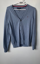 Load image into Gallery viewer, Tommy Hilfiger Mens Blue Long Sleeve Button Front Cardigan Sweater Size Medium
