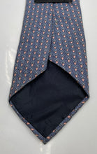 Load image into Gallery viewer, Christian Dior Mens Blue Printed Silk Keeper Loop Adjustable Pointed Tie

