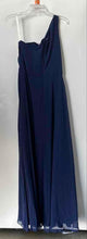 Load image into Gallery viewer, Dear Cleo Womens Blue One-Shoulder Pleated Front Long Maxi Dress Sz 8 With Tags

