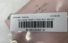Load image into Gallery viewer, Kate Spade New York Womens Pink Leather Credit Card Slot Mini L-Zip Wallet
