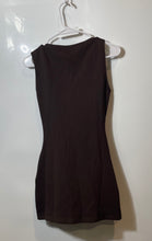 Load image into Gallery viewer, Zara Womens Brown Sleeveless Asymmetric Neck Bodycon Dress Size Medium
