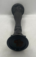Load image into Gallery viewer, Antique Fitz &amp; Floyd Matte Black Intricately Carved Resin Candlestick Holder
