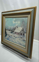 Load image into Gallery viewer, Wall Hanging Home Decor Winter Scene Framed Landscape Signed Art Painting
