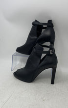 Load image into Gallery viewer, Michael Kors Womens Lawson Black Open Toe Stiletto Ankle Booties Size 8M
