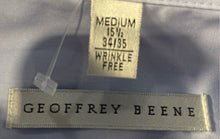 Load image into Gallery viewer, Geoffrey Beene Mens Blue Long Sleeve Collared Wrinkle Free Dress Shirt Size M
