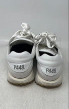 Load image into Gallery viewer, P448 Womens White Leather Low Top Lace-Up Sneaker Shoes Size 39 Made In Italy

