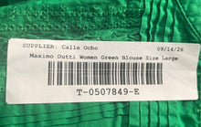 Load image into Gallery viewer, Massimo Dutti Womens Green Sleeveless Split Neck Blouse Top Size Large

