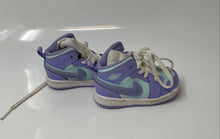 Load image into Gallery viewer, Nike Kids Air Jordan 1 Mid 640735-500 Purple Lace-Up Sneaker Shoes Size 4C
