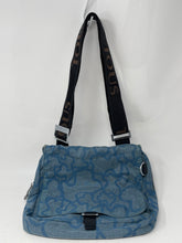 Load image into Gallery viewer, Authentic Tous Womens Blue Kaos Signature Print Adjustable Strap Crossbody Bag
