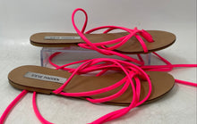 Load image into Gallery viewer, Steve Madden Womens Pink Leather Open Toe Flat Strappy Sandals Size 10
