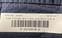 Load image into Gallery viewer, Tommy Hilfiger Mens Dark Blue Slim Fit Long Sleeve Button-Up Shirt Size M
