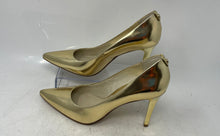 Load image into Gallery viewer, Michael Kors Womens Elisa Gold-Tone Leather Slip-On Stiletto Pump Heels Size 8 M
