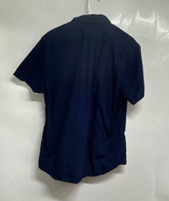 Load image into Gallery viewer, Express Mens Blue Cotton Short Sleeve Button-Down Collar Dress Shirt Size Large
