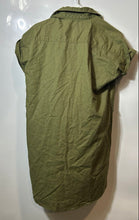 Load image into Gallery viewer, Saks Fifth Avenue Womens Green Short Sleeve Collared Utility Shirt Dress Size XS
