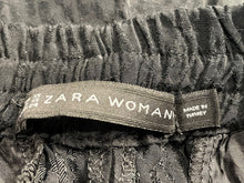 Load image into Gallery viewer, Zara Womens Black Elastic Waist Drawstring Pockets Trouser Pants Size XS
