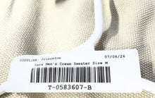 Load image into Gallery viewer, Zara Mens Cream Knitted Long Sleeve Crew Neck Pullover Sweater Size Medium
