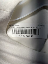 Load image into Gallery viewer, Calvin Klein Womens White Sleeveless High-Low Flounce Hem Sheath Dress Size 8
