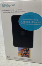 Load image into Gallery viewer, Lifeprint LP001-2 Black 2X3 Portable Photo Video Mobile Printer Not Tested
